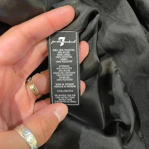 7 For All Mankind Womens XS Water Repellent Tunnel Anorak Jacket Trench Raincoat - Picture 7 of 7